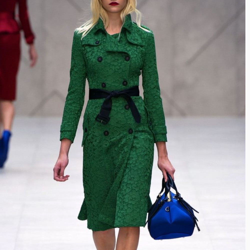 ❤️Burberry Prorsum Runway Lace Trench Coat